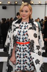 ABBIE CORNISH at Tanya Taylor Fashion Show in New York