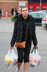 ALISON KING in Leggings Out Shopping in Cheshire
