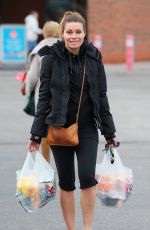 ALISON KING in Leggings Out Shopping in Cheshire