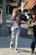 AMANDA BYNES in Ripped Jeans Out and About in West Hollywood