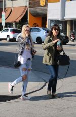 AMANDA BYNES in Ripped Jeans Out and About in West Hollywood