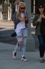 AMANDA BYNES in Ripped Jeans Out and About in West Hollywood