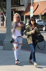 AMANDA BYNES in Ripped Jeans Out and About in West Hollywood