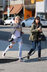 AMANDA BYNES in Ripped Jeans Out and About in West Hollywood