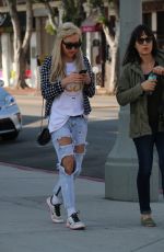 AMANDA BYNES in Ripped Jeans Out and About in West Hollywood