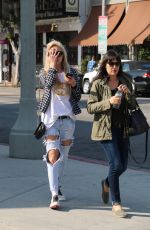 AMANDA BYNES in Ripped Jeans Out and About in West Hollywood