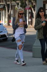 AMANDA BYNES in Ripped Jeans Out and About in West Hollywood
