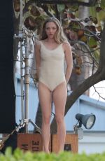 AMANDA SEYFRIED in Swimsuit on the Set of a Photoshoot in Miami
