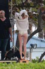 AMANDA SEYFRIED in Swimsuit on the Set of a Photoshoot in Miami