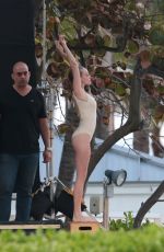 AMANDA SEYFRIED in Swimsuit on the Set of a Photoshoot in Miami