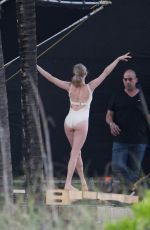 AMANDA SEYFRIED in Swimsuit on the Set of a Photoshoot in Miami
