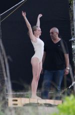 AMANDA SEYFRIED in Swimsuit on the Set of a Photoshoot in Miami