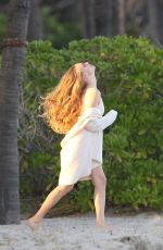 AMANDA SEYFRIED in Swimsuit on the Set of a Photoshoot in Miami