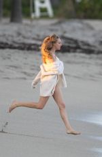 AMANDA SEYFRIED in Swimsuit on the Set of a Photoshoot in Miami