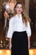 AMBER HEARD Unveils Alice in Wonderland Themed Window in London