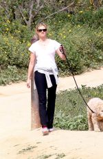 AMY SMART Out with Her Dog at a Park in Beverly Hills