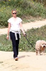 AMY SMART Out with Her Dog at a Park in Beverly Hills