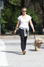 AMY SMART Out with Her Dog at a Park in Beverly Hills