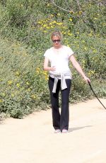 AMY SMART Out with Her Dog at a Park in Beverly Hills