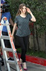 ANNA KENDRICK on the Set of Extra in West Hollywood 1101