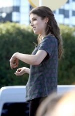 ANNA KENDRICK on the Set of Extra in West Hollywood 1101