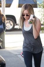 ASHLE TISDALE in Leggings Leaves Earthbar in Los Angeles 1902