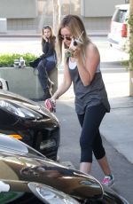 ASHLE TISDALE in Leggings Leaves Earthbar in Los Angeles 1902