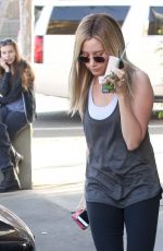 ASHLE TISDALE in Leggings Leaves Earthbar in Los Angeles 1902