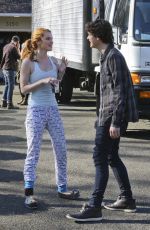 BELLA THORNE on the Set of Perfect High in Victoria