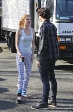 BELLA THORNE on the Set of Perfect High in Victoria