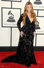 BEYONCE at 2015 Grammy Awards in Los Angeles