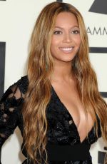 BEYONCE at 2015 Grammy Awards in Los Angeles