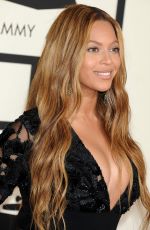 BEYONCE at 2015 Grammy Awards in Los Angeles