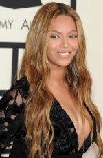 BEYONCE at 2015 Grammy Awards in Los Angeles