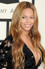 BEYONCE at 2015 Grammy Awards in Los Angeles