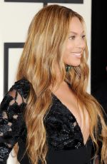 BEYONCE at 2015 Grammy Awards in Los Angeles