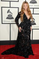 BEYONCE at 2015 Grammy Awards in Los Angeles