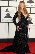 BEYONCE at 2015 Grammy Awards in Los Angeles