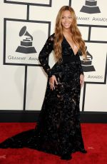 BEYONCE at 2015 Grammy Awards in Los Angeles