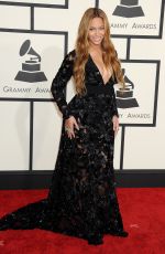BEYONCE at 2015 Grammy Awards in Los Angeles