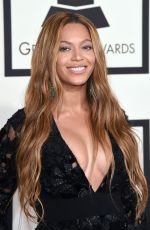 BEYONCE at 2015 Grammy Awards in Los Angeles