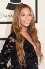 BEYONCE at 2015 Grammy Awards in Los Angeles