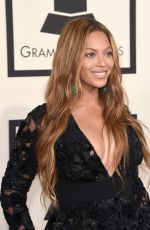 BEYONCE at 2015 Grammy Awards in Los Angeles