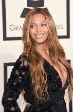 BEYONCE at 2015 Grammy Awards in Los Angeles