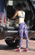 BROOKE BURKE in Tank Top Leaves a Gym in Malibu