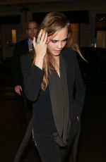 CARA DELEVINGNE Arrives at Mr. Chow