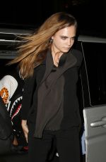 CARA DELEVINGNE Arrives at Mr. Chow