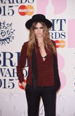 CARA DELEVINGNE at Brit Awards 2015 in London