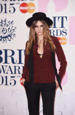 CARA DELEVINGNE at Brit Awards 2015 in London