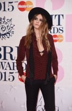 CARA DELEVINGNE at Brit Awards 2015 in London